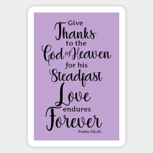 Give Thanks for God's Love Scripture Bible Verse Magnet